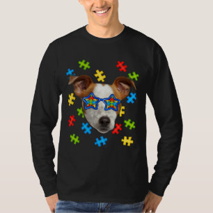 Camiseta Cuidada Jack Russell Terrier Autism Puzzle Sungafa