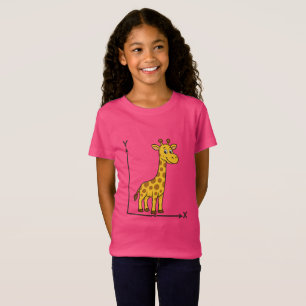 Camiseta Cuidada jirafa Personalizado en el eje matemático 