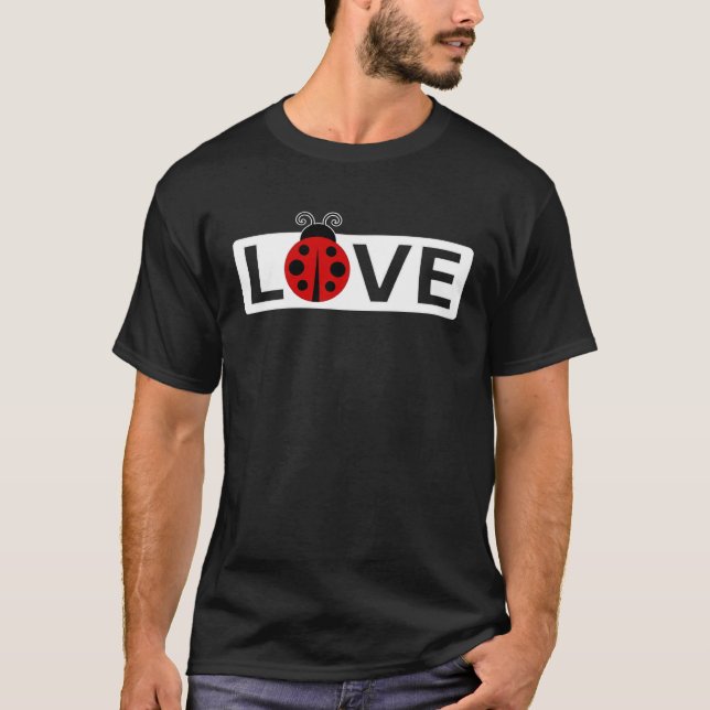 Camiseta Cuidada Ladybug Forma de amor Summer Lady Bug (Anverso)