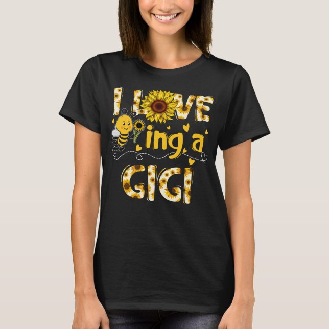 Camiseta Cuidada me encanta ser una chica Gigi girasol madr (Anverso)