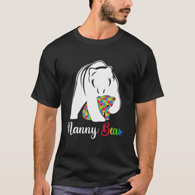 Camiseta Cuidada nana oso autismo Conciencia Familia autist (Anverso)