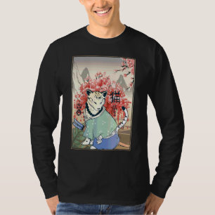 Camiseta Cuidada obra de arte de gato japonesa antigua