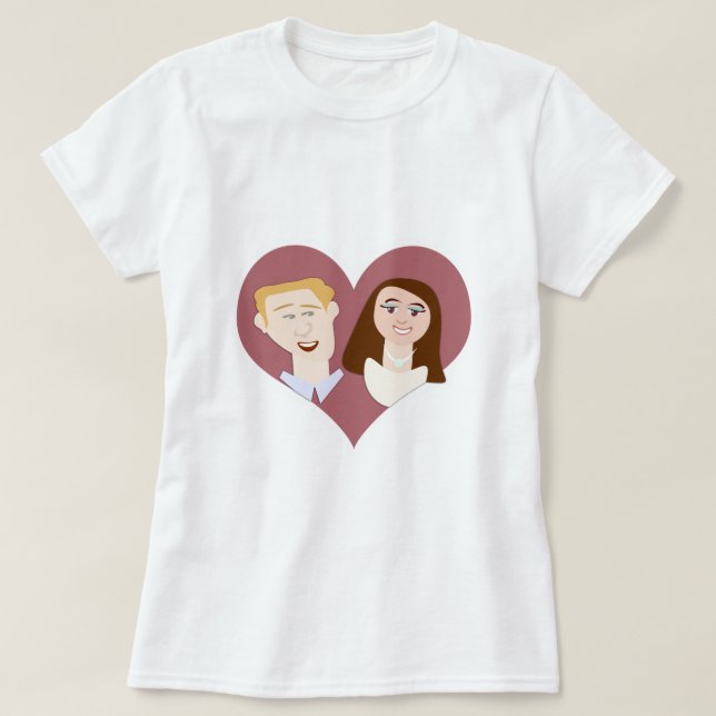 Camiseta Cuidada Pareja Británica Personalizado Real Diseño (Diseño del anverso)