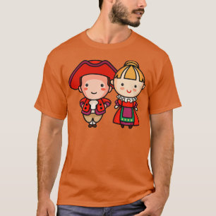 Camiseta Cuidada pareja de la época victoriana británica en