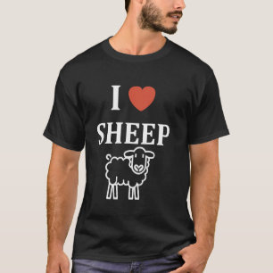 Camiseta Cuidada pequeña oveja cita simples animales que am