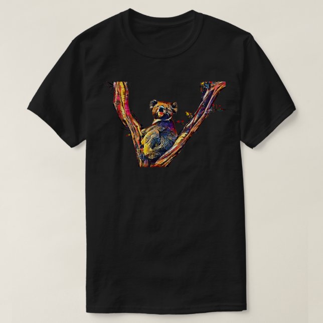 Camiseta Cuidada pintura al aceite de Koala Marsupial austr (Diseño del anverso)