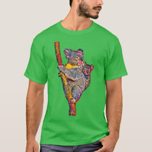 Camiseta Cuidada pintura al aceite de Koala Marsupial austr
