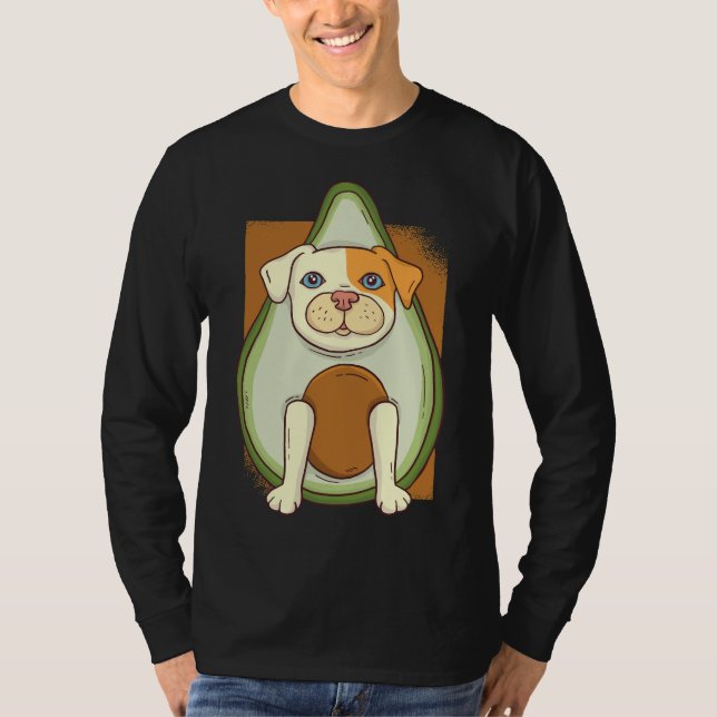 Camiseta Cuidada Pitbull En Aguacate Pitbull Amor Aguacate (Anverso)
