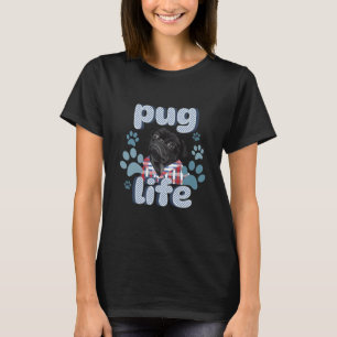 Camiseta Cuidada Pug Negra - Vida de Pug