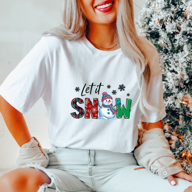 Camiseta Cuidada Que Nieva A Los Navidades De Snowman Tee (Subido por el creador)