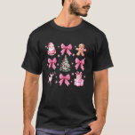 Camiseta Cuidada Santa Coquette Pink Bow Christmas Tree Wom<br><div class="desc">Cute Santa Coquette Pink Bow Nochebuena Mujeres Chicas</div>