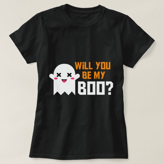 Camiseta ¡Cuidada Serás Mi Fantasma De Boo Halloween! Parte (Diseño del anverso)