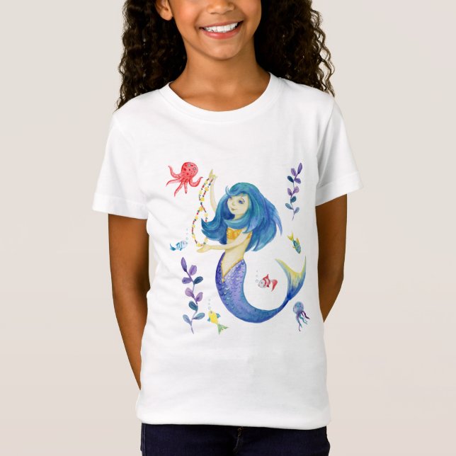 Camiseta Cuidada Sirena Subacuática  (Anverso)