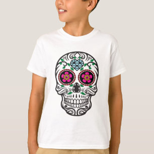 Camiseta Cuidada y colorida calavera de azúcar Dia de los M
