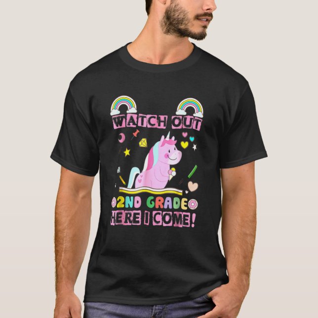 Camiseta Cuidado 2º Grado Aquí Soy Unicorn 1 (Anverso)