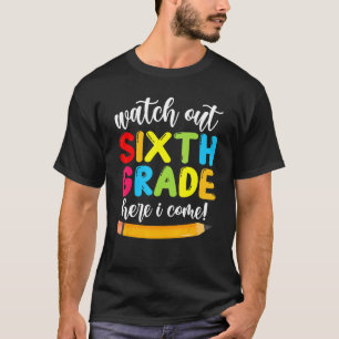 Camiseta Cuidado 6º Grado Aquí Llego Chicos Chicas Cutos