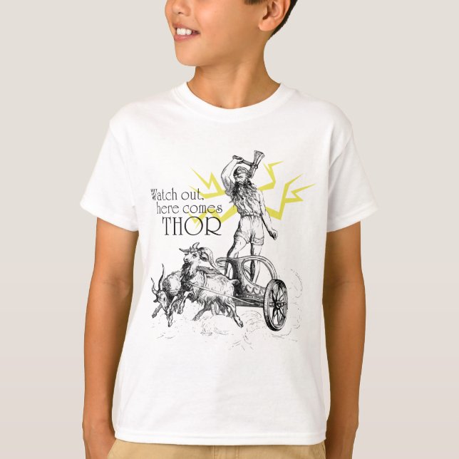 Camiseta ¡Cuidado, Aquí Viene Thor! (Anverso)