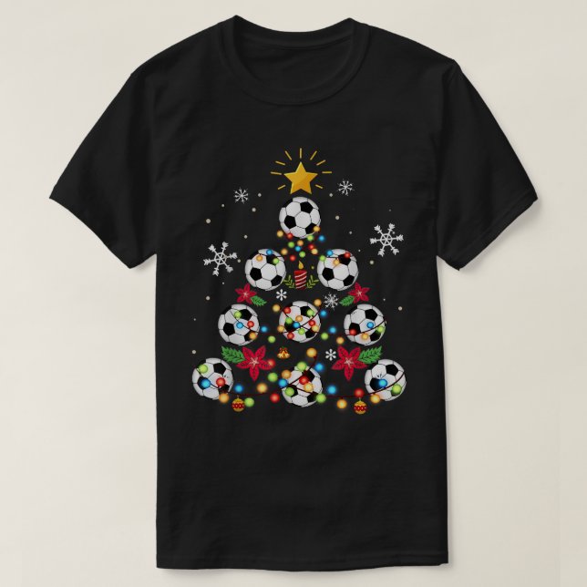 Camiseta Cuidado Árbol de Navidad Balón Santa Hat Family X (Diseño del anverso)