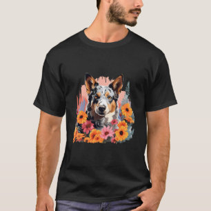 Camiseta Cuidado Blue Heeler Spring Flower Garden Australia