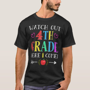 Camiseta Cuidado con el 4º grado aquí me vuelvo gracioso a 