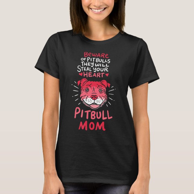 Camiseta Cuidado Con El Bulldog De Pitbulls Shirt Gracioso (Anverso)
