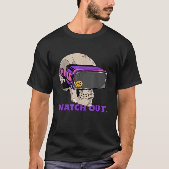 Camiseta Cuidado con el divertido VR Player Virtual Reality (Anverso)