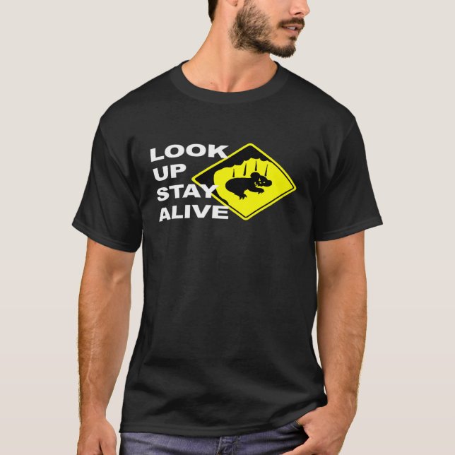 Camiseta Cuidado con el Drop Bears Look Stay Alive Aussie (Anverso)
