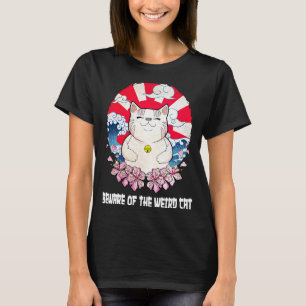 Camiseta Cuidado con el extraño gato que mamá humoró a papá