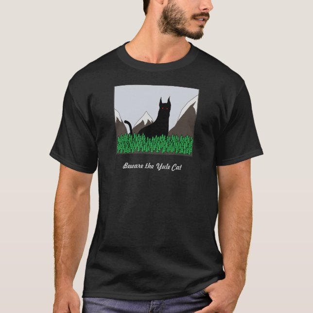 Camiseta Cuidado con el gato Yule (Anverso)
