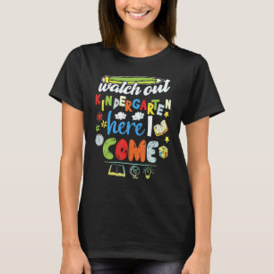 Camiseta Cuidado Con El Jardín De Niños Aquí Vengo Chicas K