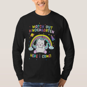 Camiseta Cuidado Con El Jardín De Niños Aquí Vengo Unicorn
