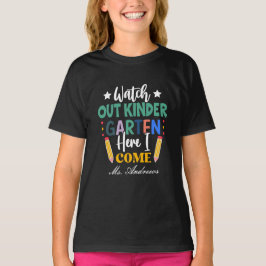 Camiseta Cuidado Con El Jardín De Niños, ¡Aquí Voy! Niños d
