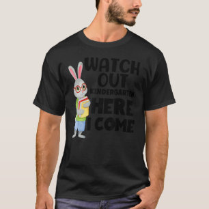 Camiseta Cuidado Con El Jardín De Niños Aquí Vuelvo Conejit