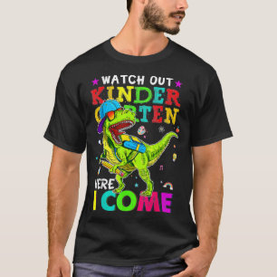 Camiseta Cuidado Con El Jardín Infantil Aquí Vuelvo Dinosau
