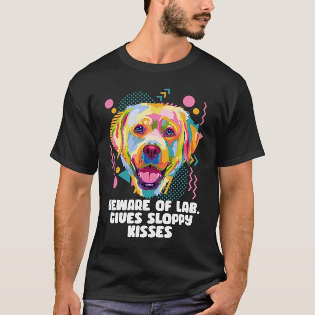 Camiseta Cuidado con el laboratorio que da descuidos a Labr (Anverso)