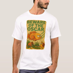 Camiseta Cuidado con el Oscar Funny Angry Fish Personaliz