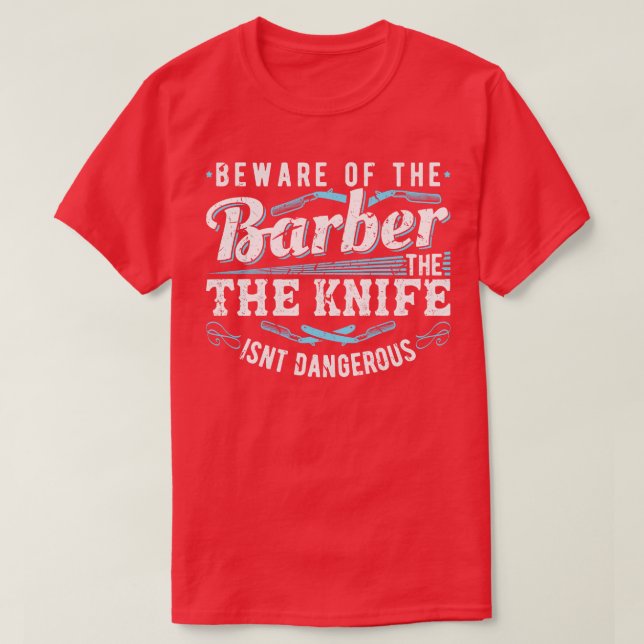 Camiseta Cuidado con el peluquero Barber (Diseño del anverso)
