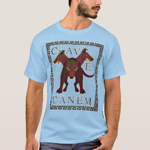 Camiseta Cuidado con el perro "Cave Canem" Imagen grecorrom