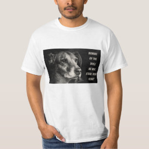 Camiseta Cuidado con el perro, foto del mascota personaliza