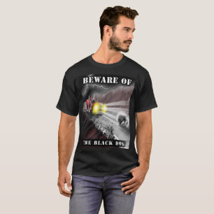 Camiseta Cuidado con el perro negro (retrato)