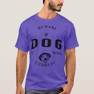 Camiseta Cuidado Con El Perro Que Quiere Cables