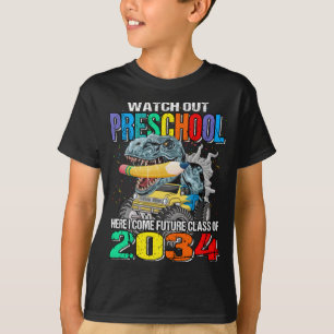 Camiseta Cuidado Con El Preescolar Aquí Llego La Clase Futu