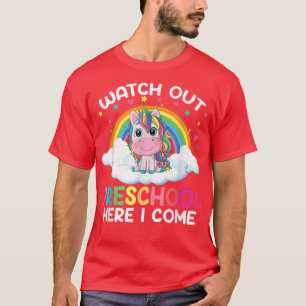 Camiseta Cuidado Con El Preescolar Aquí Me Vuelvo Gracioso 