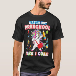 Camiseta Cuidado Con El Preescolar Aquí Vengo Dabbing Unico