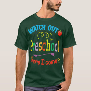 Camiseta Cuidado Con El Preescolar Aquí Vuelvo Estudiante A