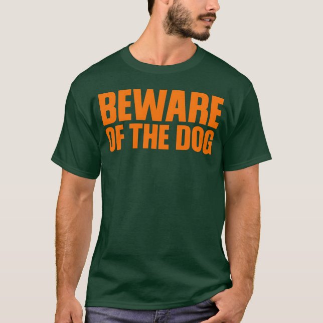 Camiseta Cuidado con el retro Dog (Anverso)