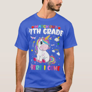 Camiseta Cuidado Con El Séptimo Grado Aquí Vuelvo Unicornio