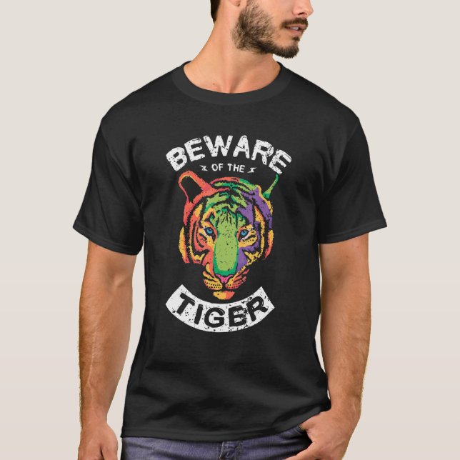 Camiseta Cuidado Con El Zook Animal De Vida Silvestre Tiger (Anverso)