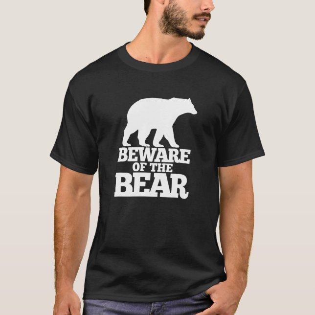 Camiseta Cuidado Con La Advertencia Del Oso (Anverso)
