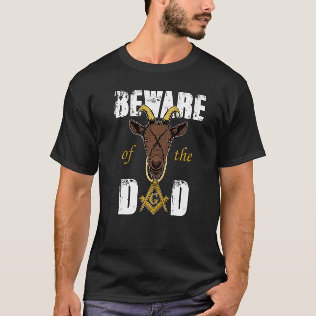 Camiseta Cuidado con la cabra Masons Dad Freemason Padre D (Anverso)